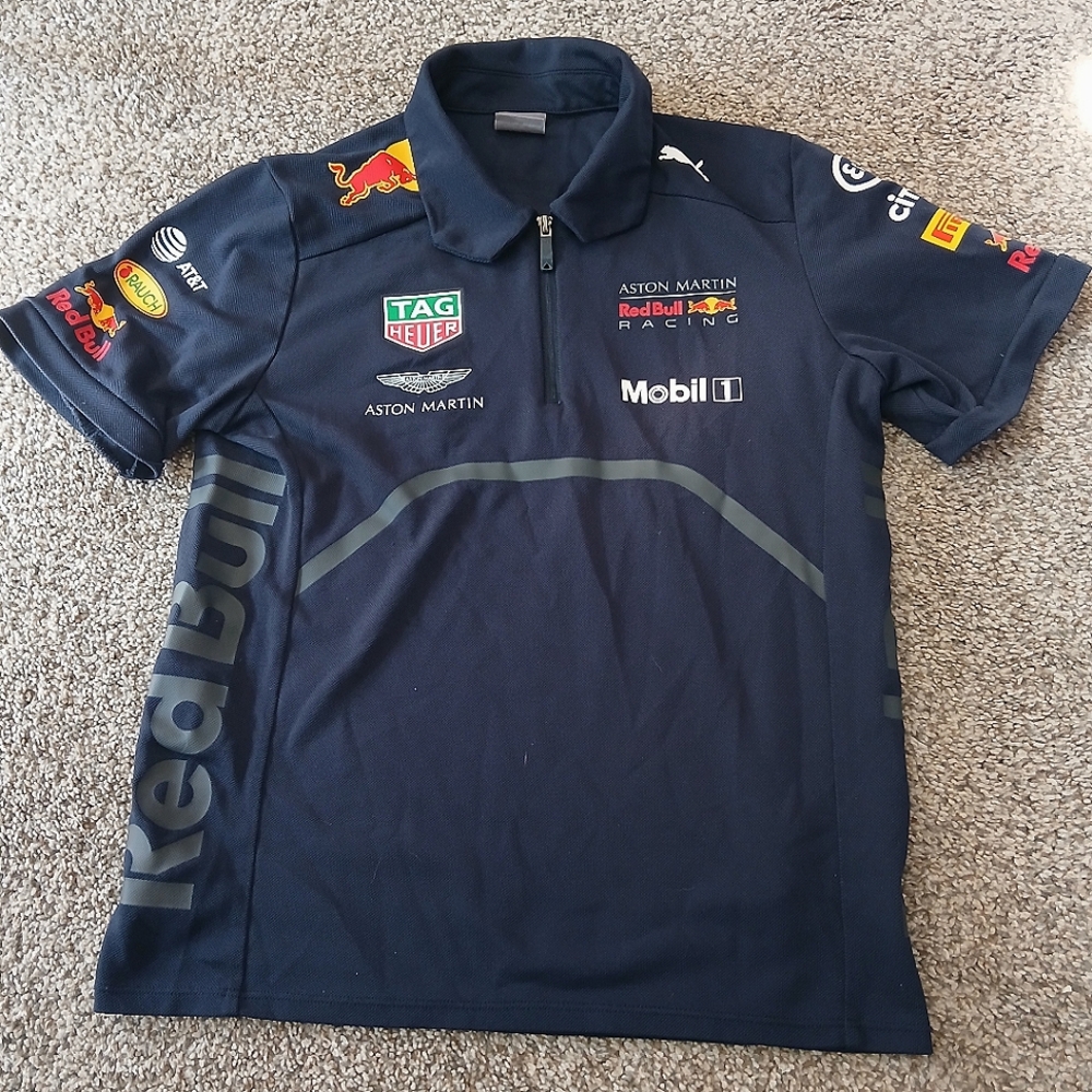 Kids Navy Polo Red Bull Racing F1 Shirt